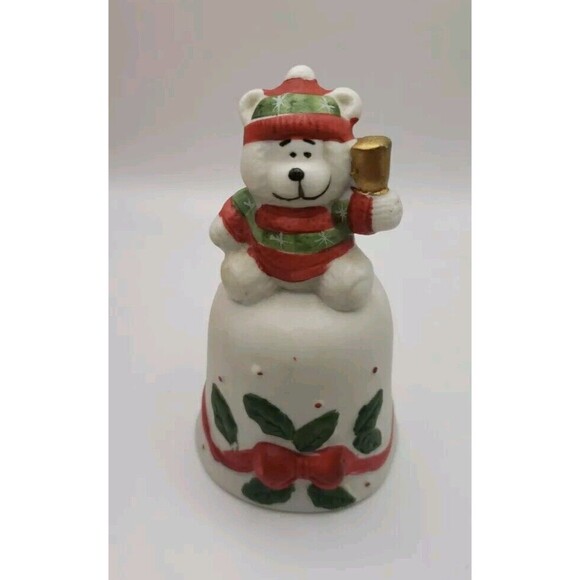 Vintage Christmas Around the World Snow Bear Bell. House of Lloyd. original  box - Picture 3 of 8